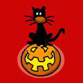 Gif Halloween citrouille chat